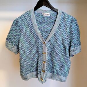 Vintage St. John Short Sleeve Cardigan Sweater